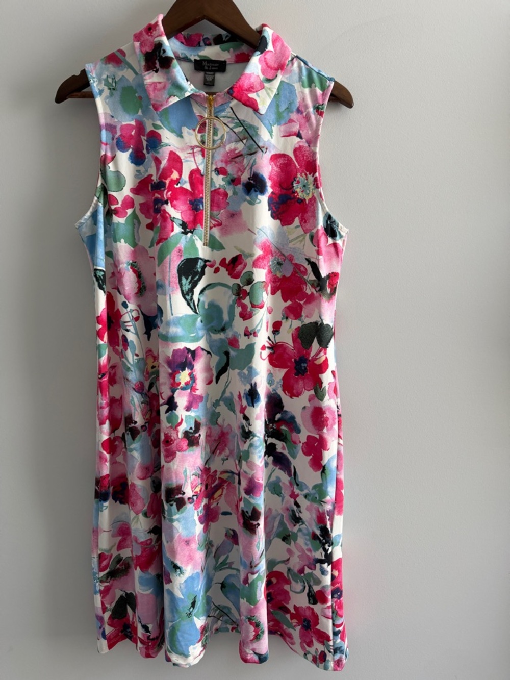 Floral Sleeveless Swing Dress - Pink Multi (Bin 12)